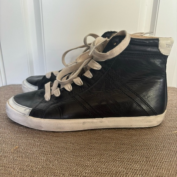 Frye Dylan Black Leather High Top Sneakers - Picture 13 of 15